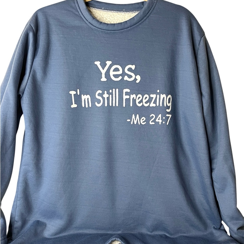 Blue Graphic Sweatshirt Size XL